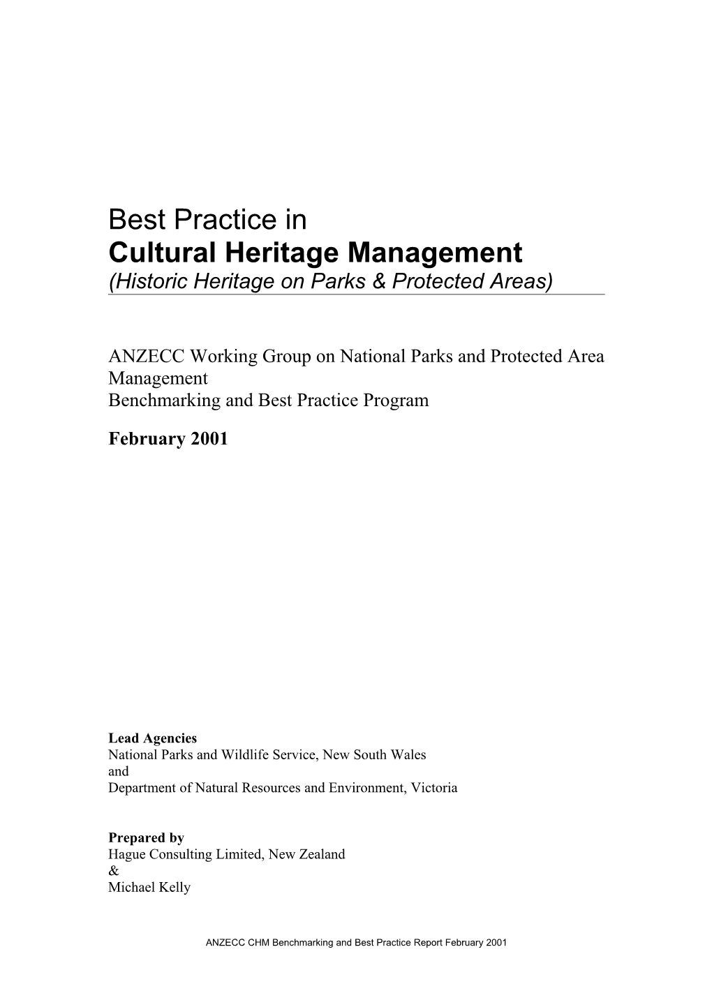 Cultural Heritage Management