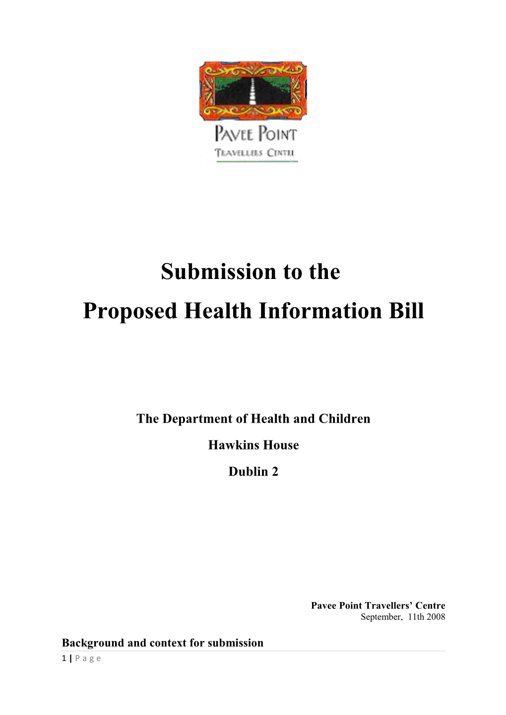 Proposed Health Information Bill