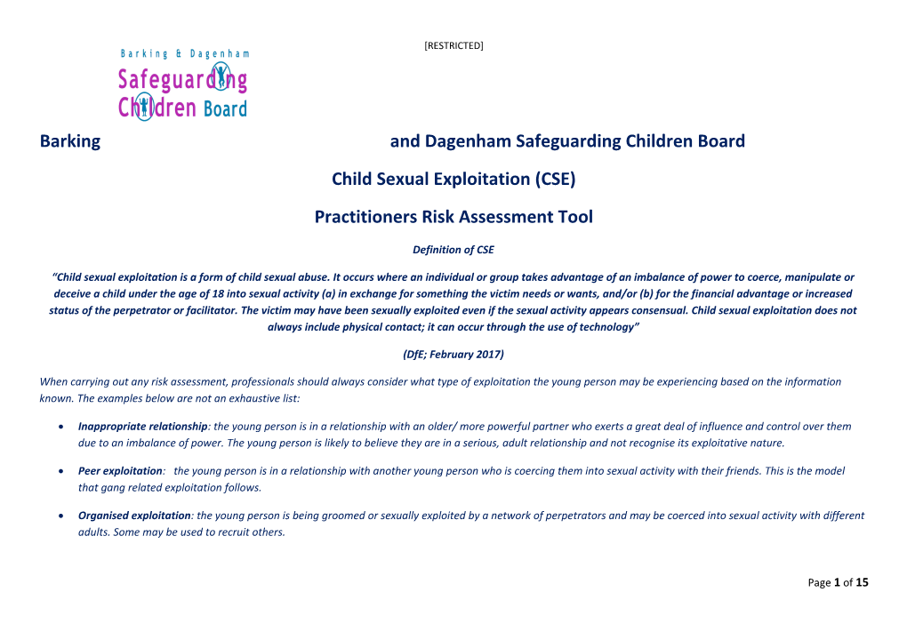 Barking and Dagenham Safeguarding Children Board s1