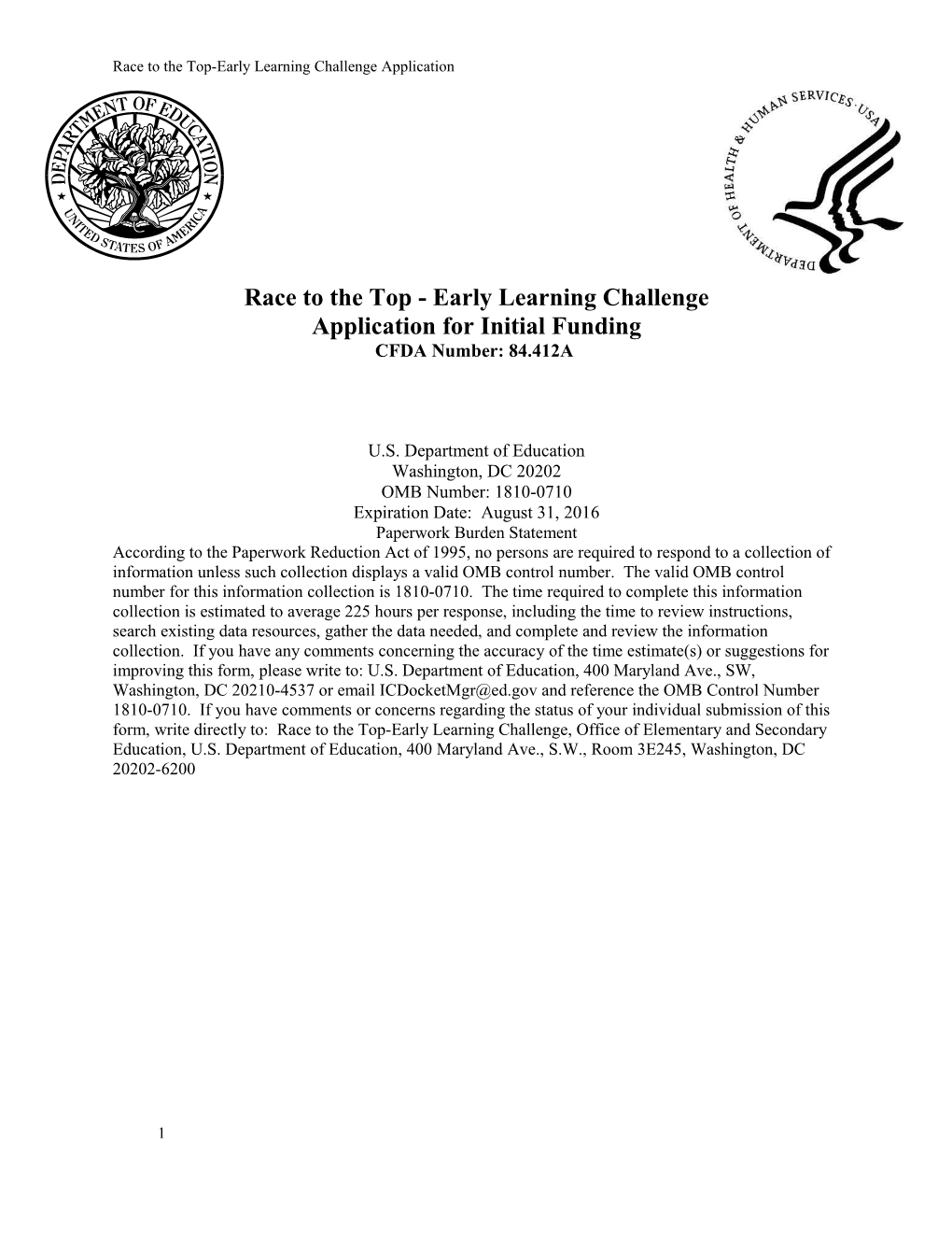 FY 2013 Application for Race to the Top Early Learning Challenge Program (MS Word)