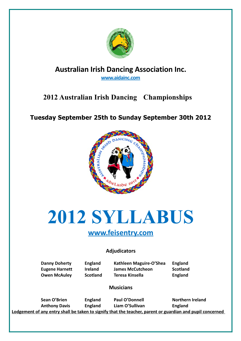 Australian Irish Dancing Association Inc
