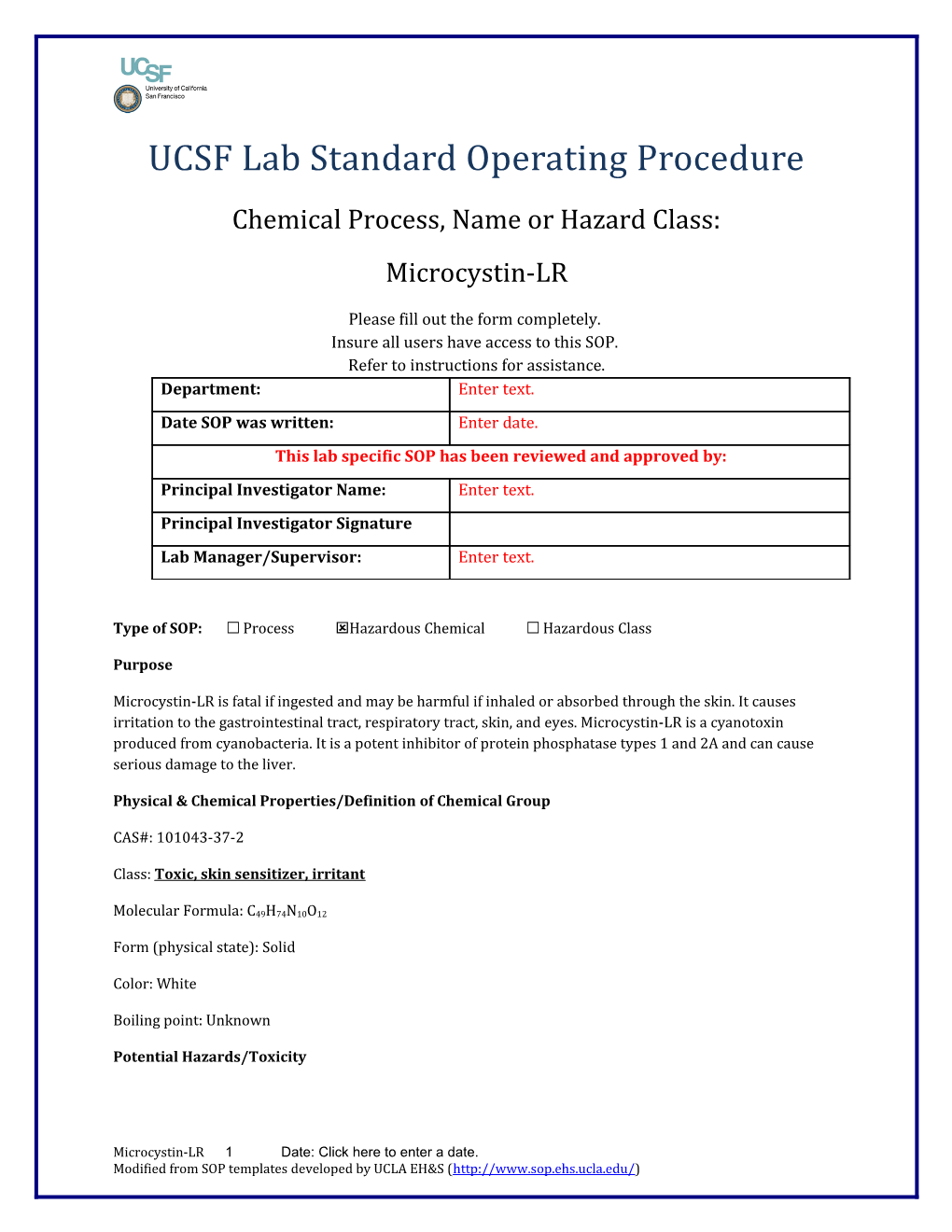UCSF Lab Standard Operating Procedure s37