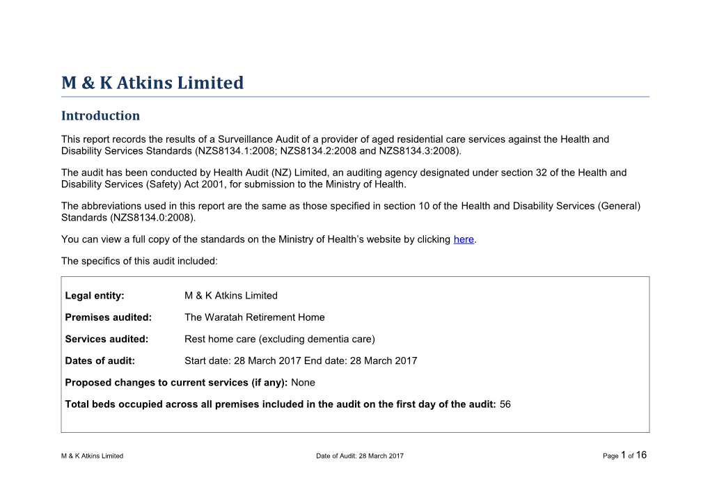 M & K Atkins Limited