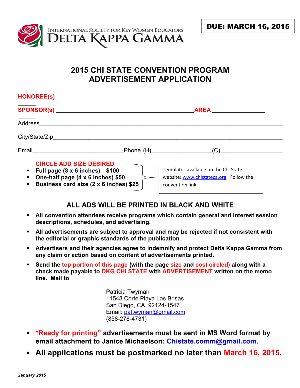 2015 Chi State Convention Program