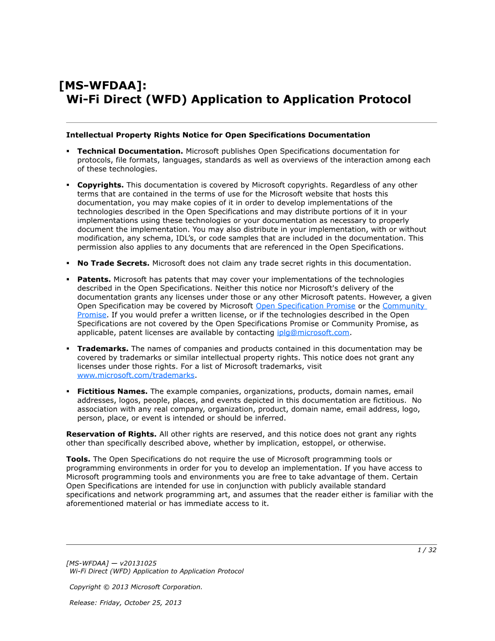 Intellectual Property Rights Notice for Open Specifications Documentation s94