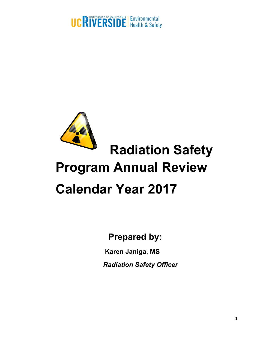 TO: Radiation Safety Committee
