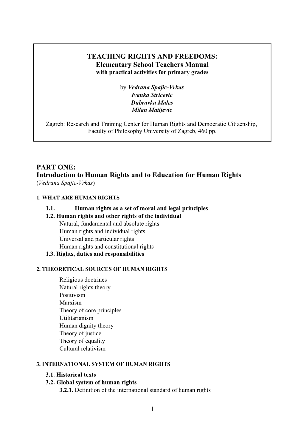 Teaching Rights and Freedoms