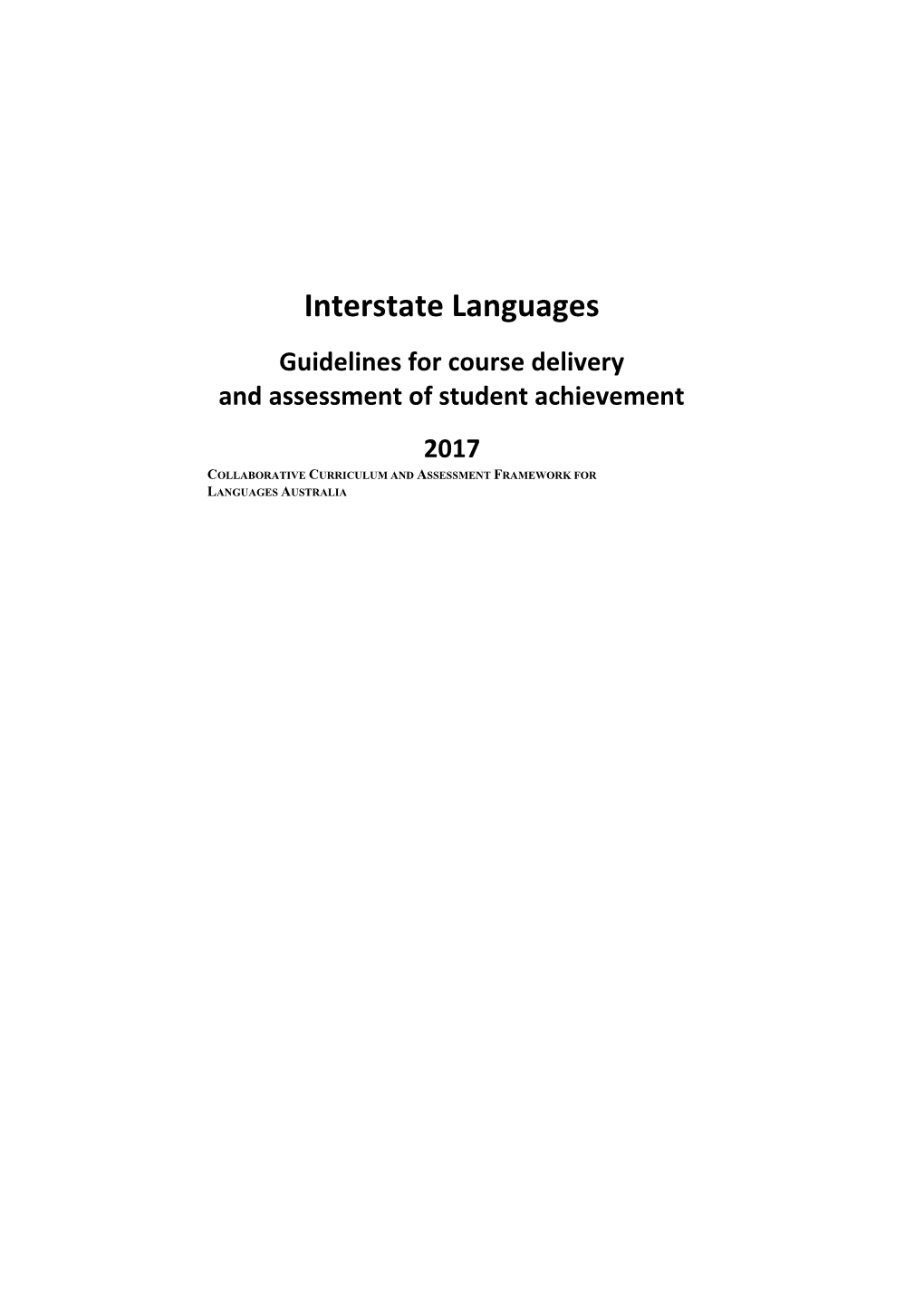 Interstate Languages