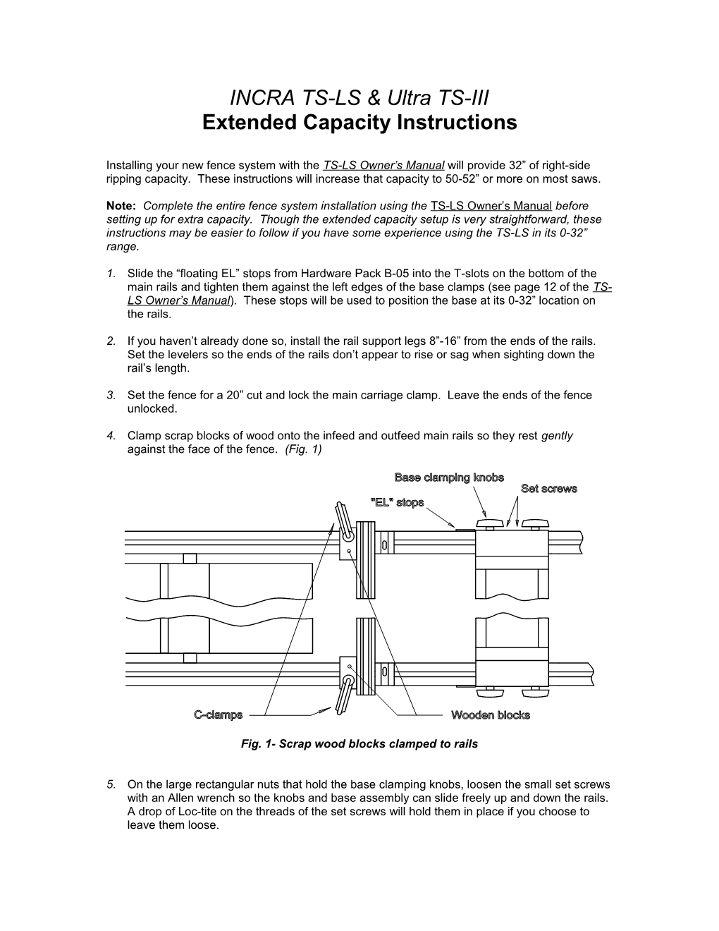 TSII 31 Capacity Instructions