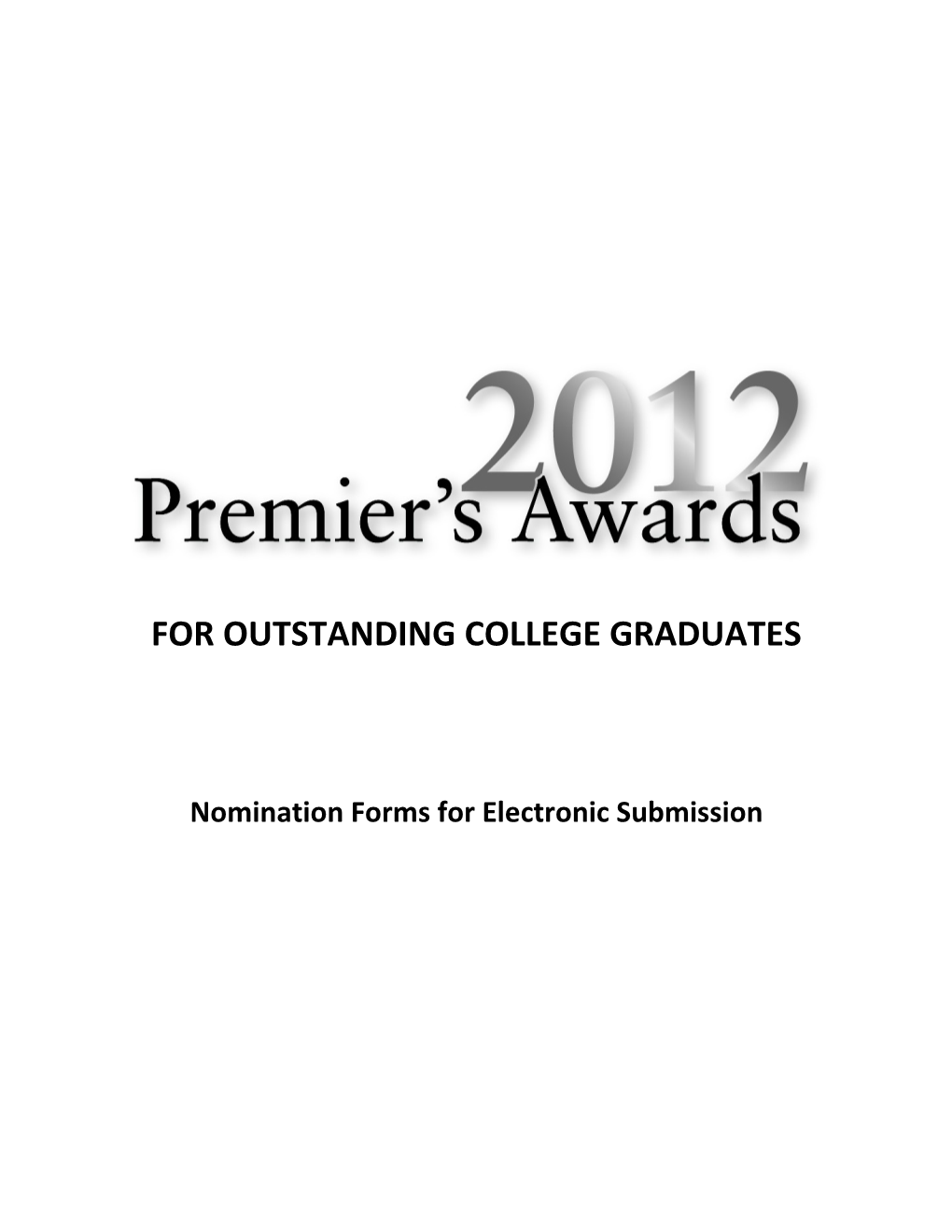 2012 Premier S Awards for Outstanding College Graduates