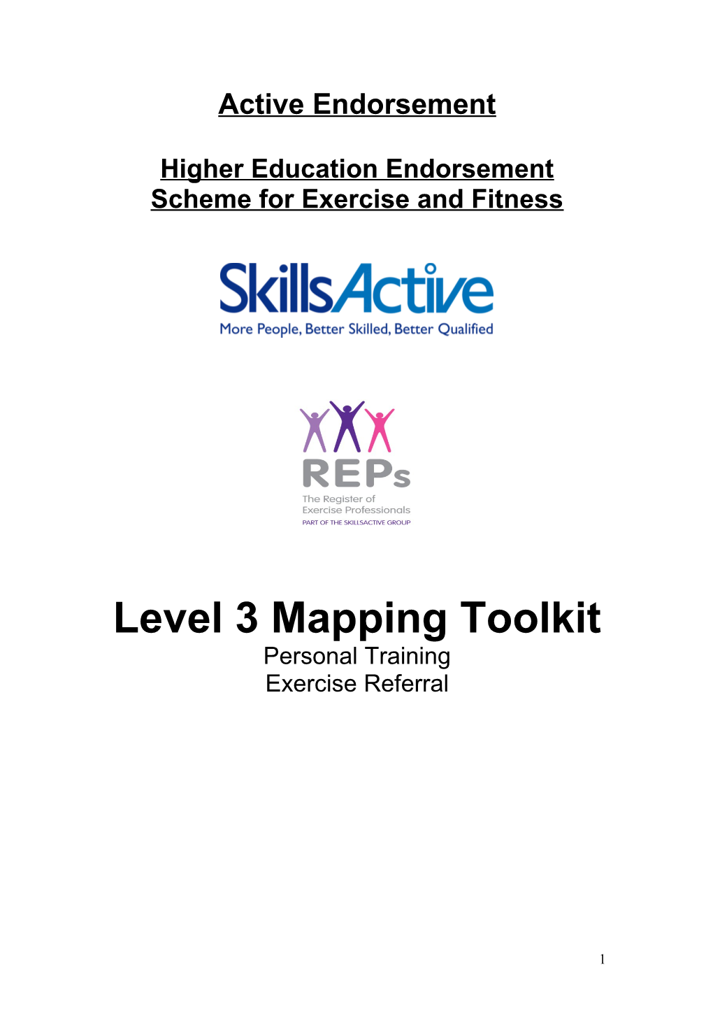 Higher Education Endorsement Scheme for Exercise and Fitness