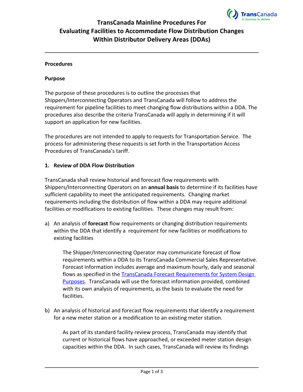 Evaluating Facilities to Accommodate Flow Distribution Changes