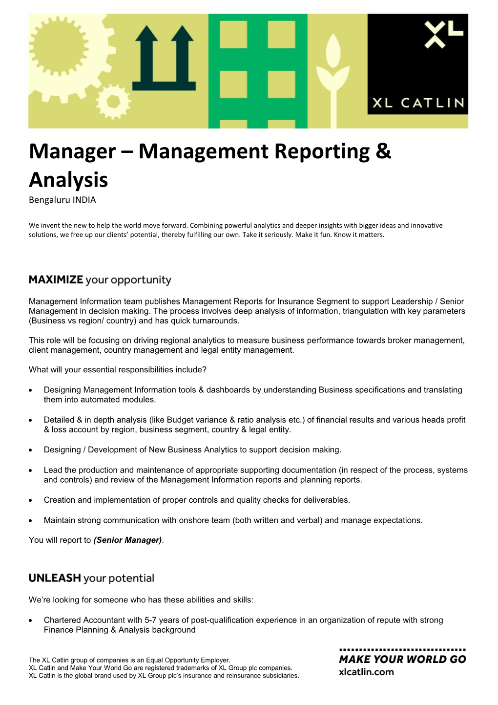 Manager Management Reporting & Analysis