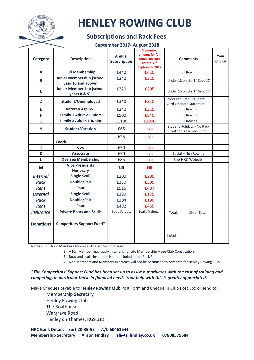 Notes - 1 New Members Two Week Trial Is Free of Charge