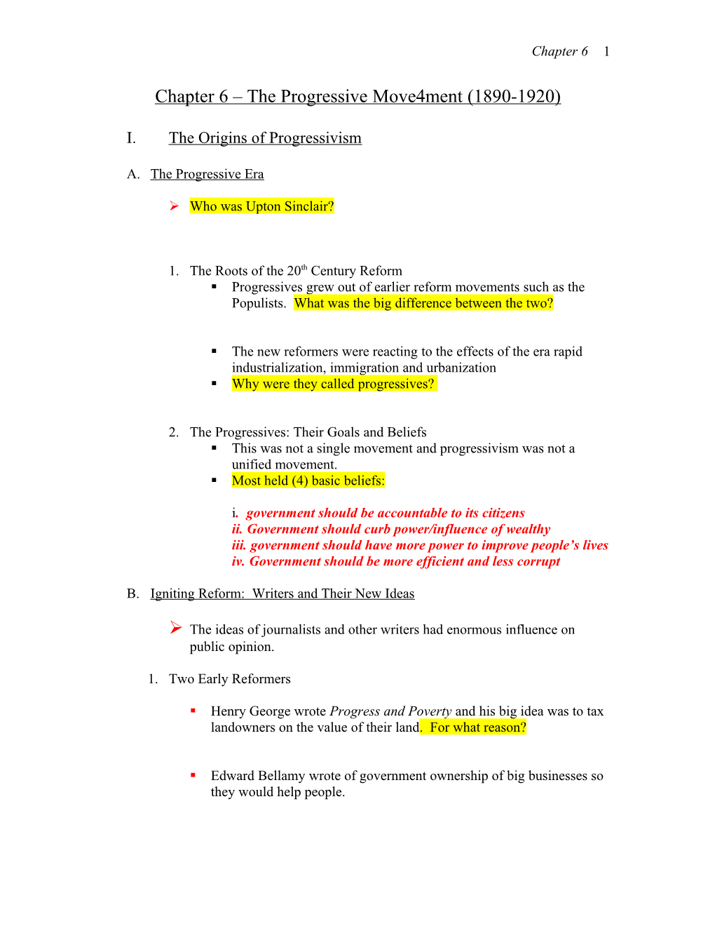 Unit 12 the Progressive Reform Era (1890-1920)