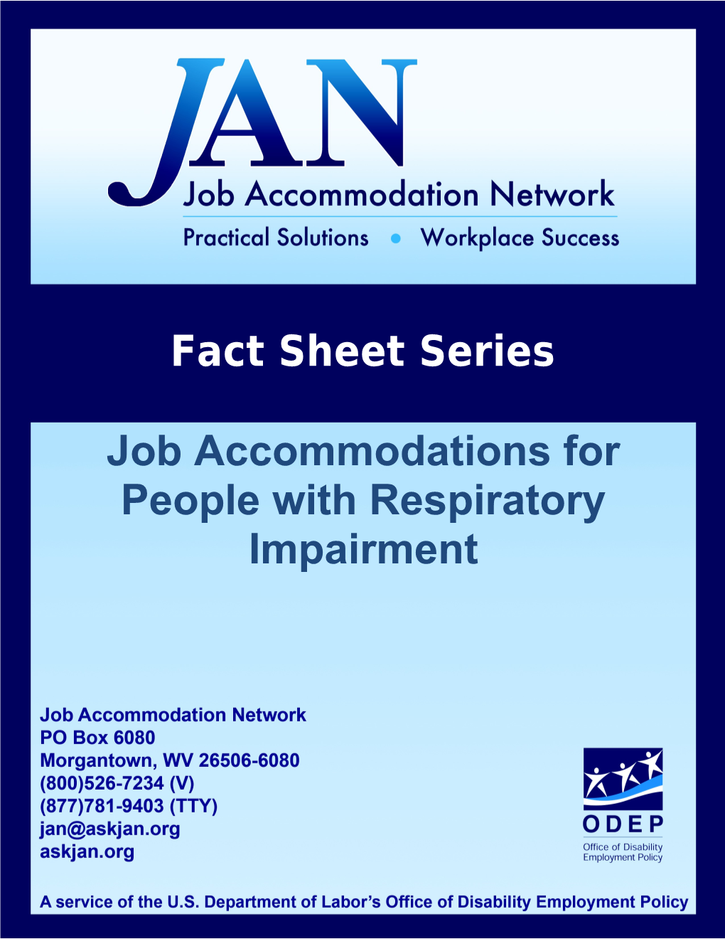 Job Accommodations for People With
