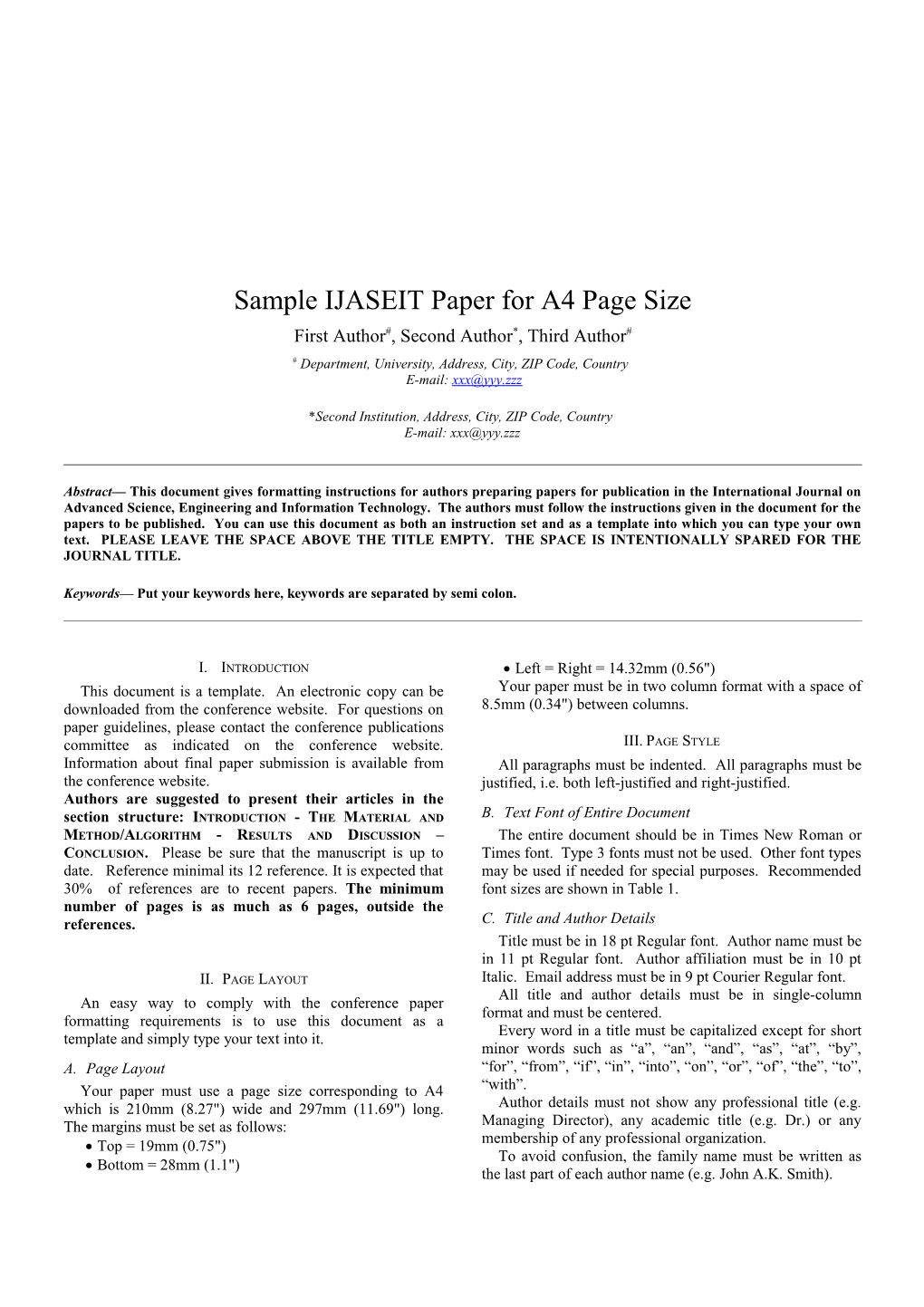 ISC Paper Template in A4 (V1)