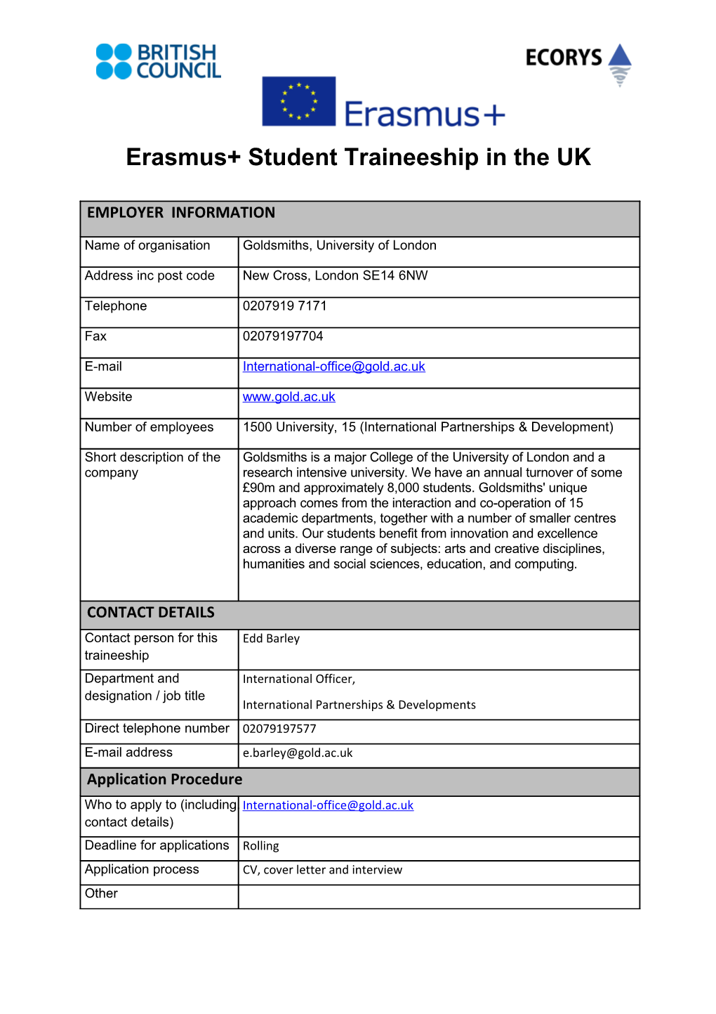 Erasmus+ Student Traineeship in the UK s1