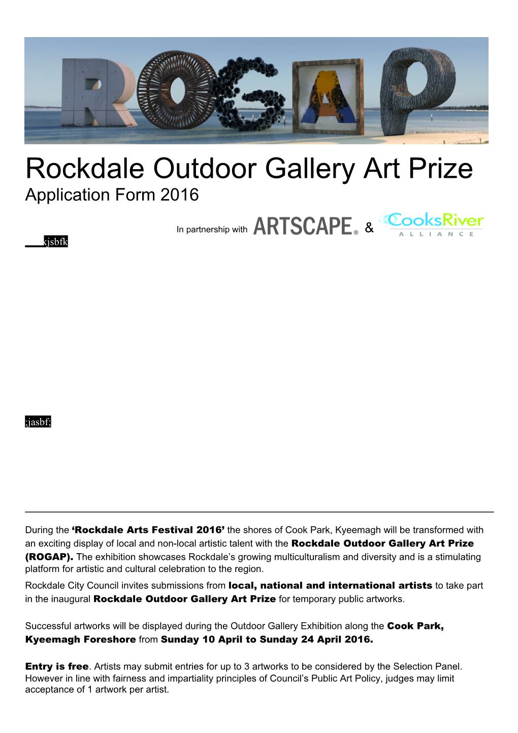 Rockdale Outdoor Gallery Art Prize
