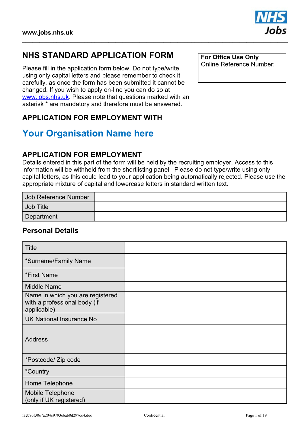 NHS Standard Application Form s5