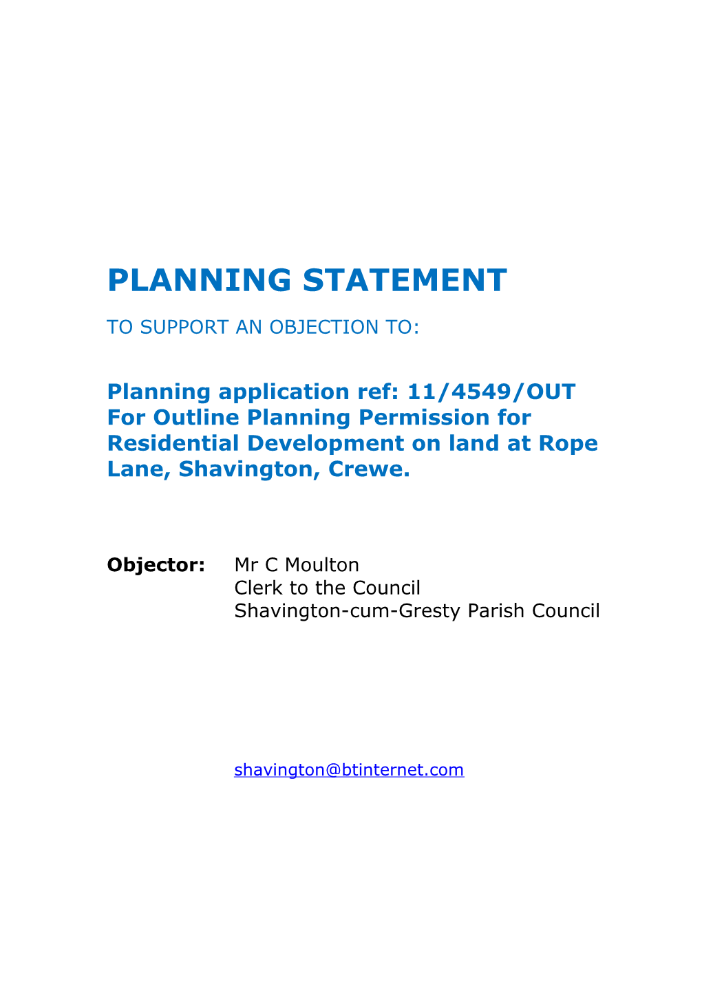 Planning Statement