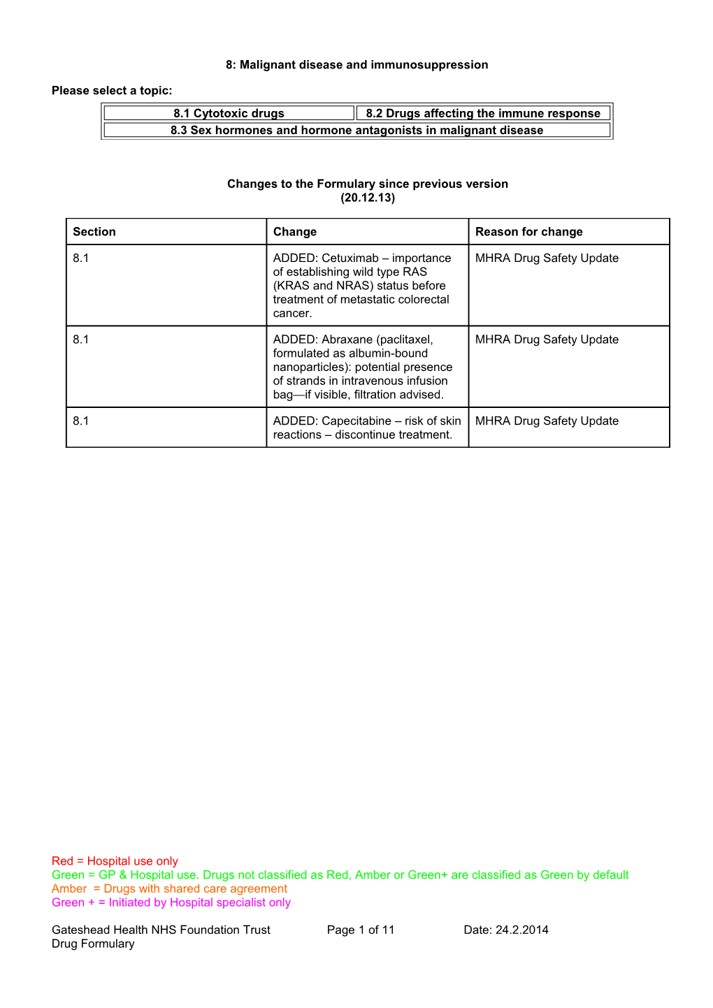 8: Malignant Disease and Immunosuppression