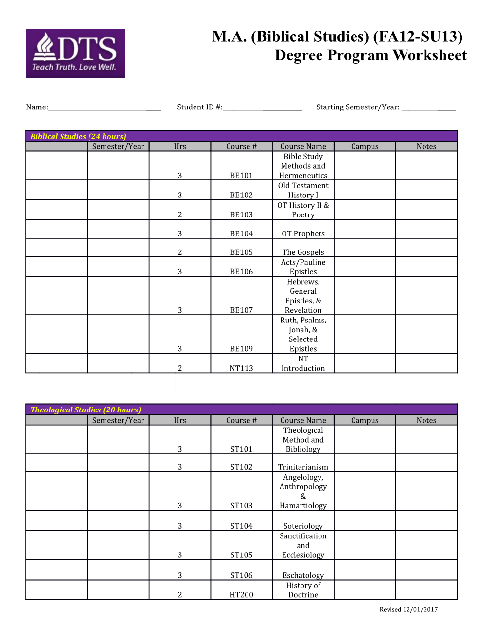 MACE Degree Completion Plan