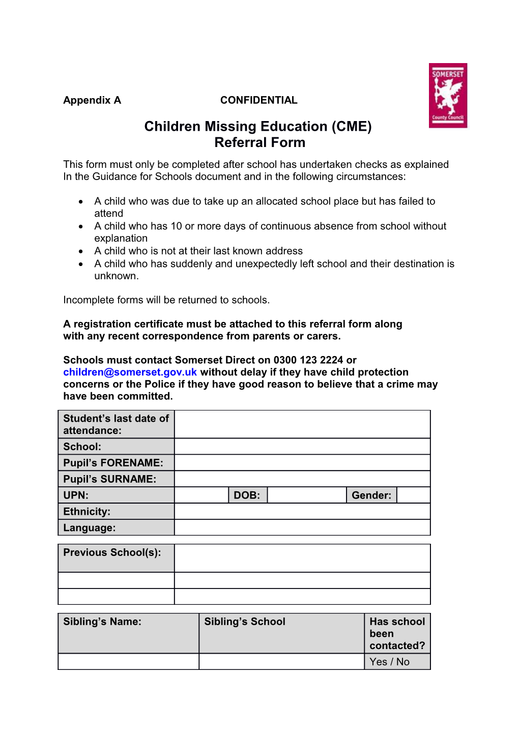 CME Referral Form