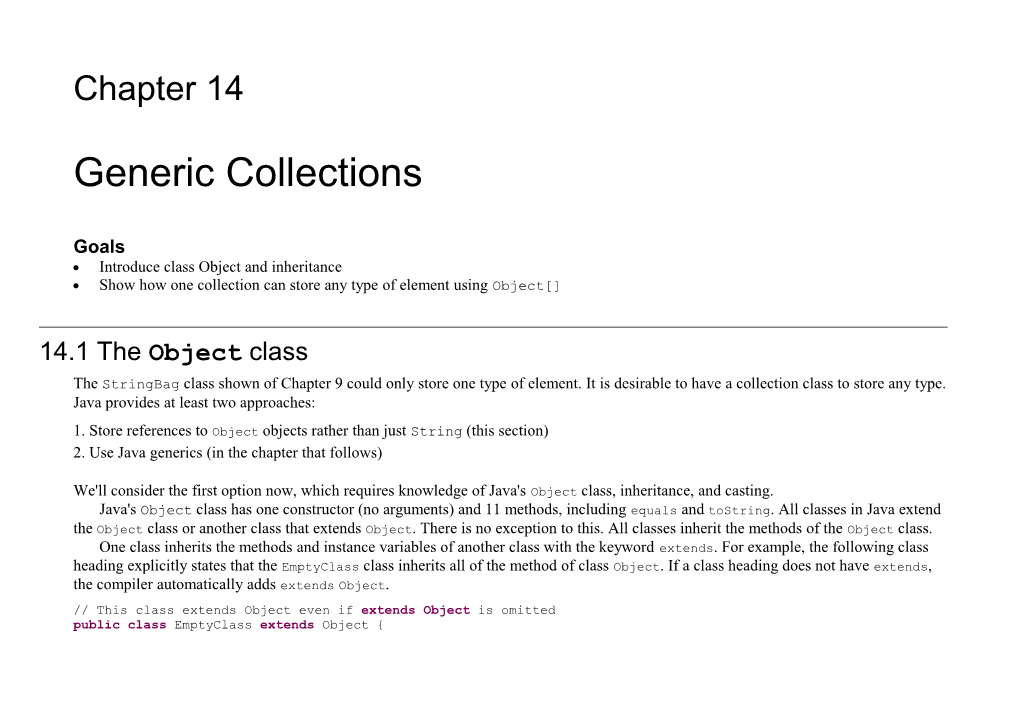 Introduce Class Object and Inheritance