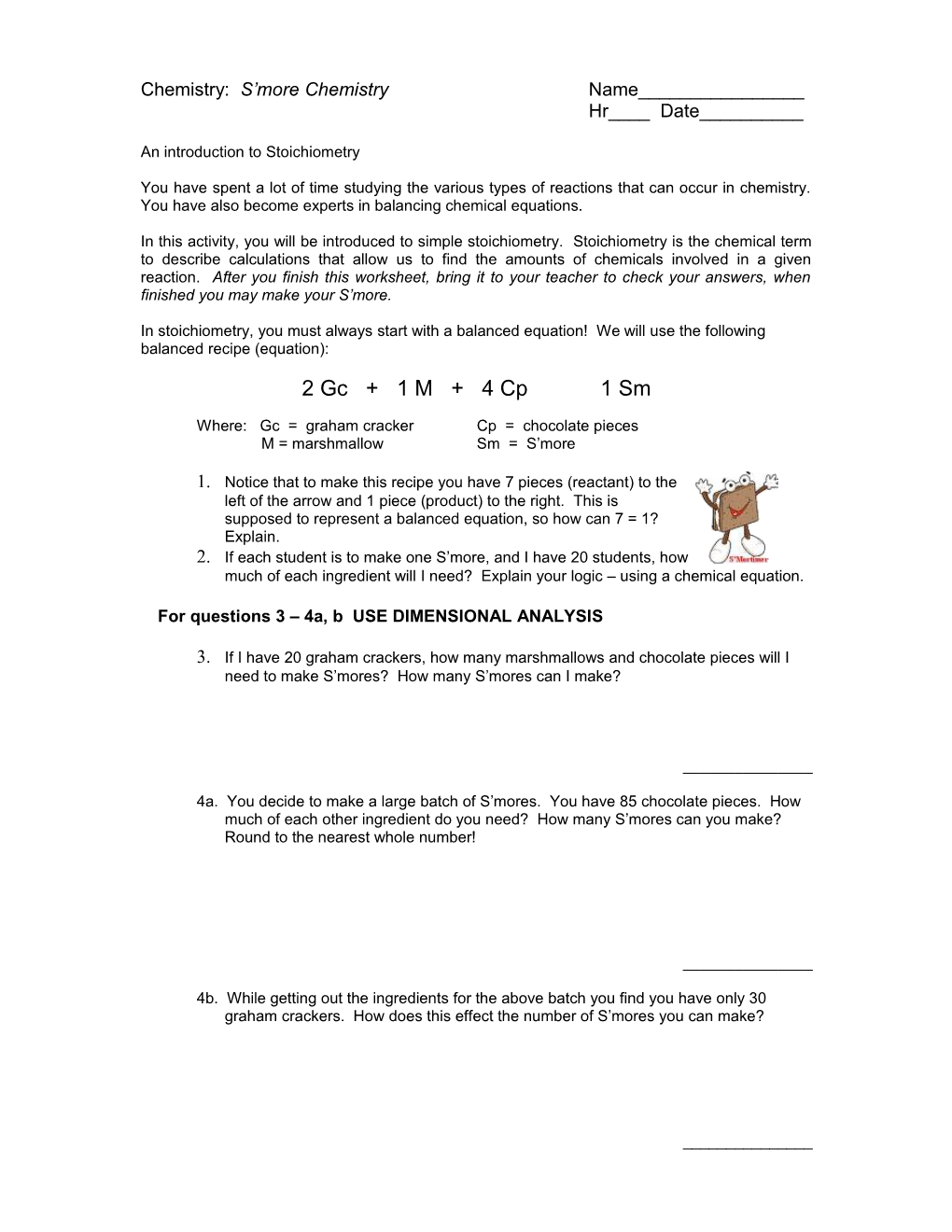 Smores Lab Key