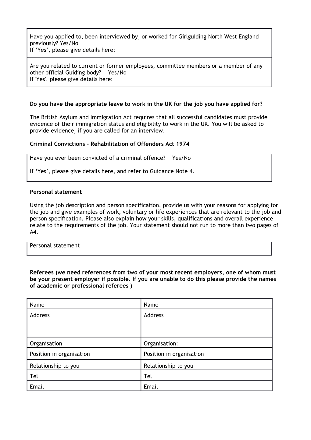 Employment Application Form s11