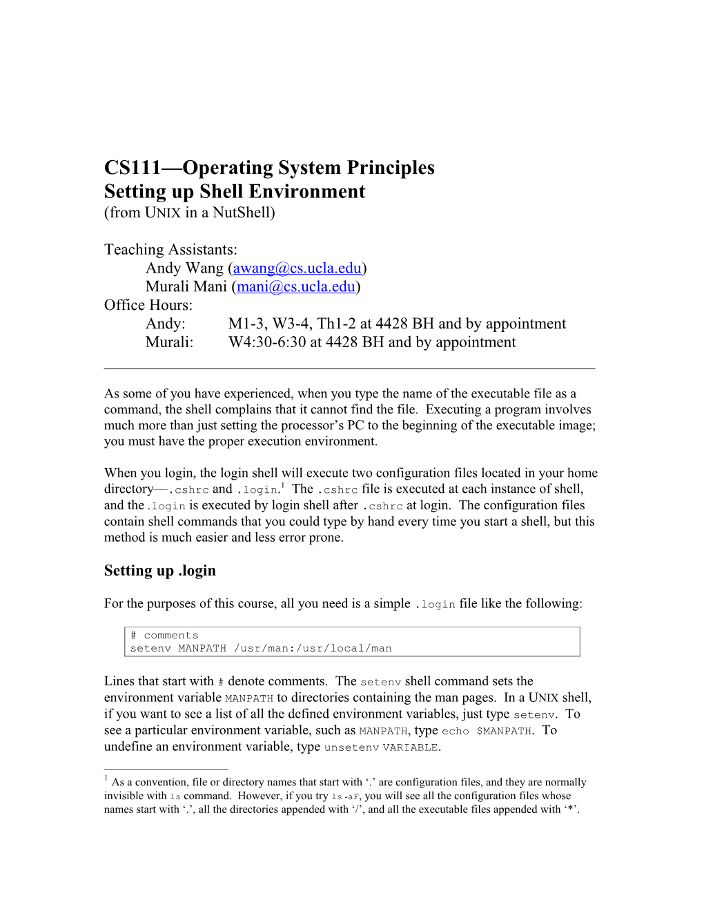 CS111 Operating System Principles s3