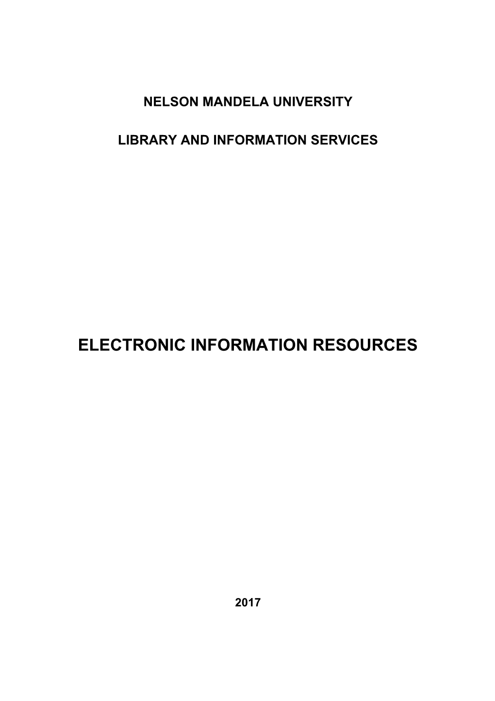 Port Elizabeth Technikon Library Services