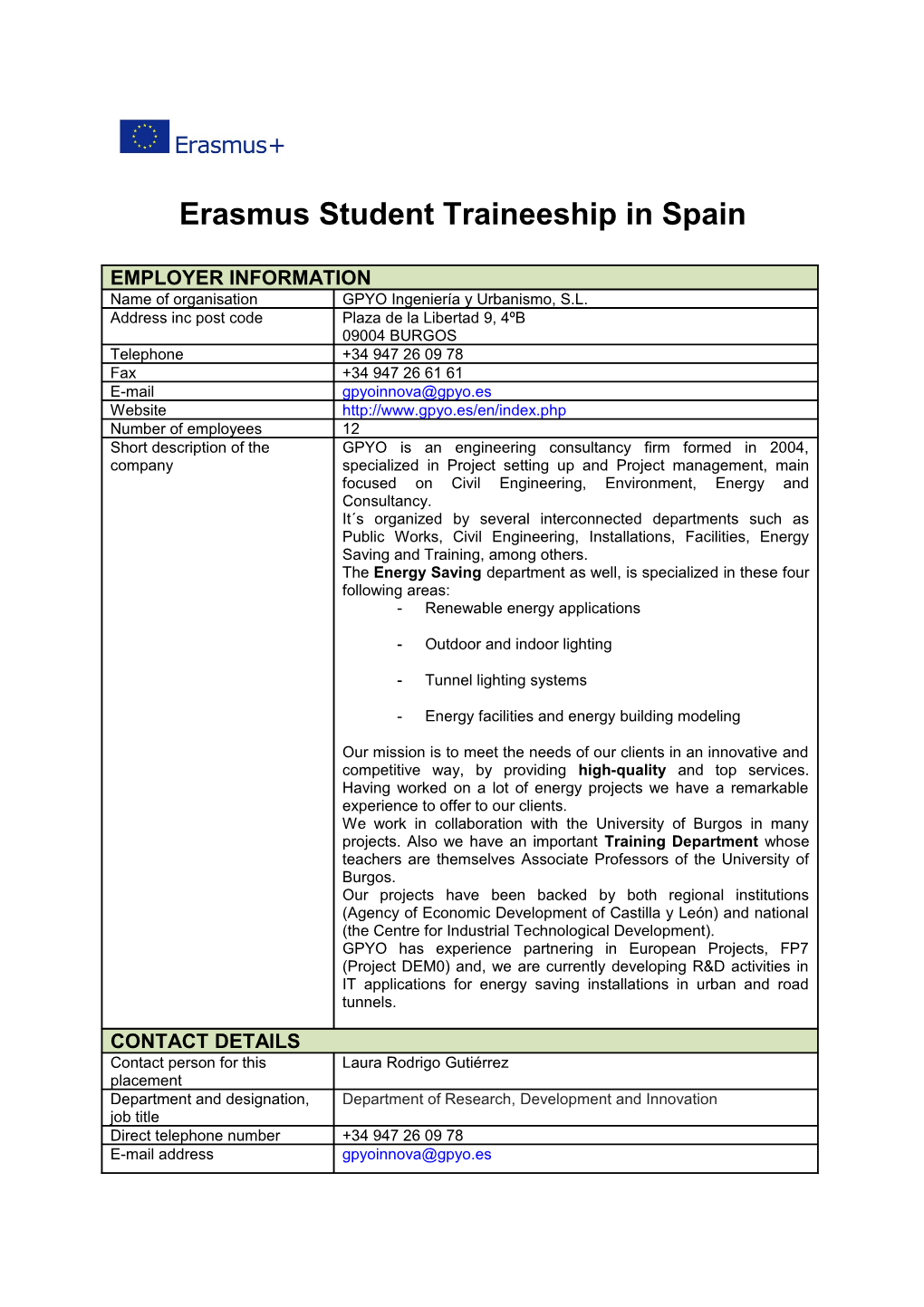 Erasmus Student Work Placement in the UK s5