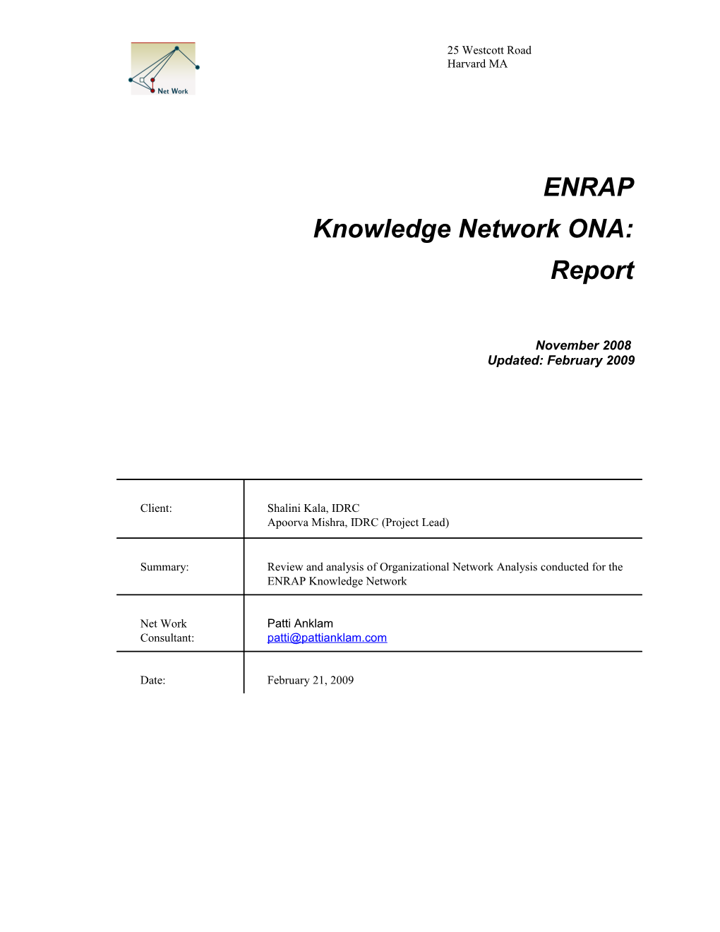 Knowledge Network ONA