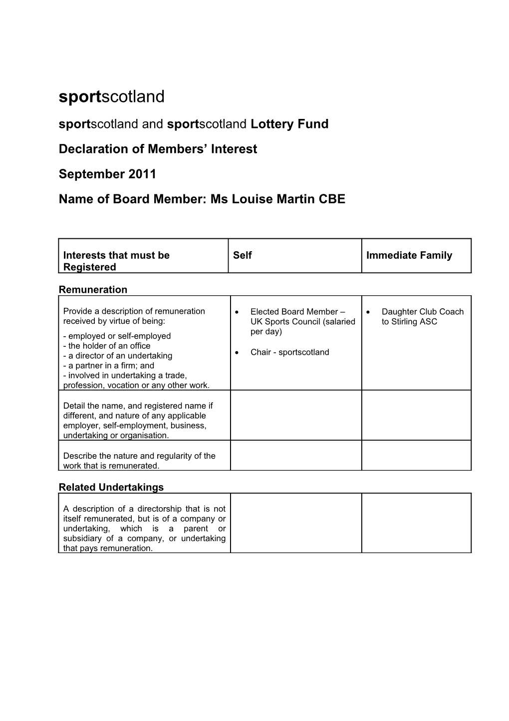 Sportscotland and Sportscotland Lottery Fund