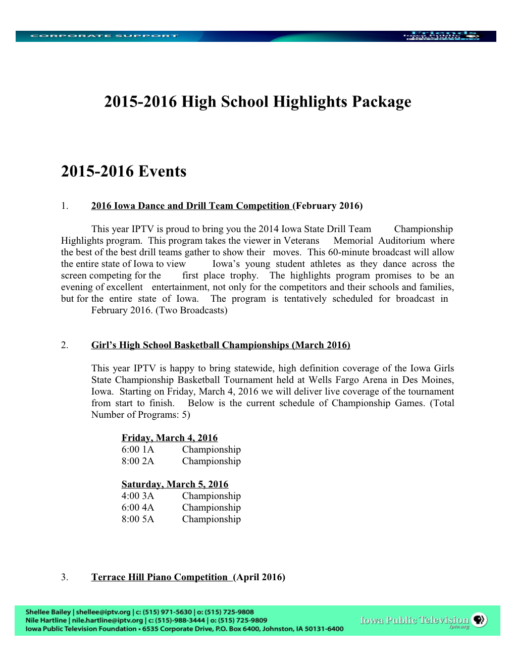 2015-2016 High School Highlights Package