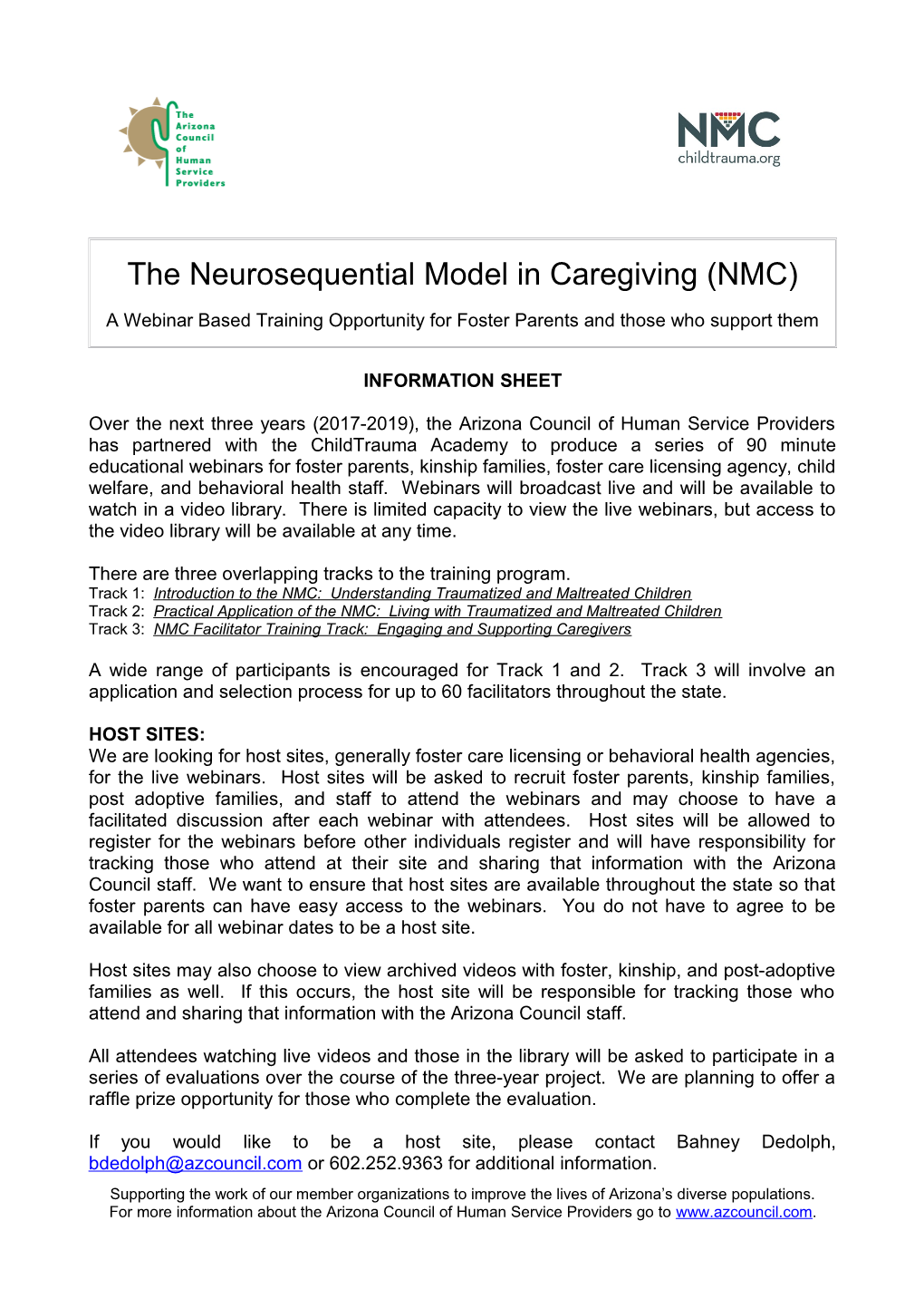 The Neurosequential Model in Caregiving (NMC)