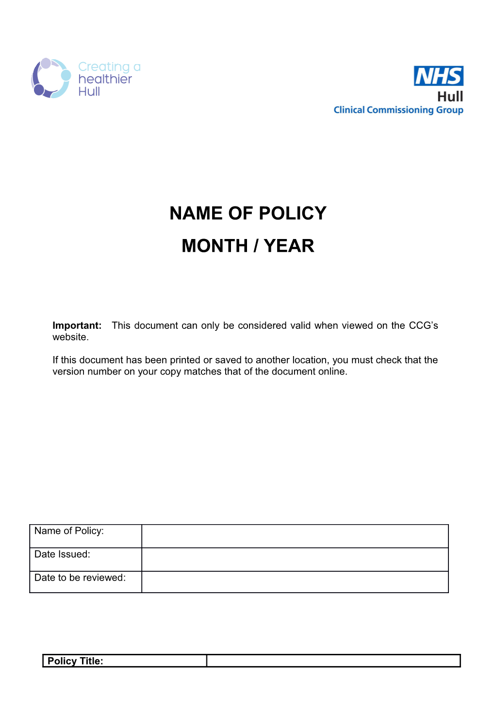 Important: Thisdocument Can Onlybe Considered Valid When Viewed on Theccg S Website