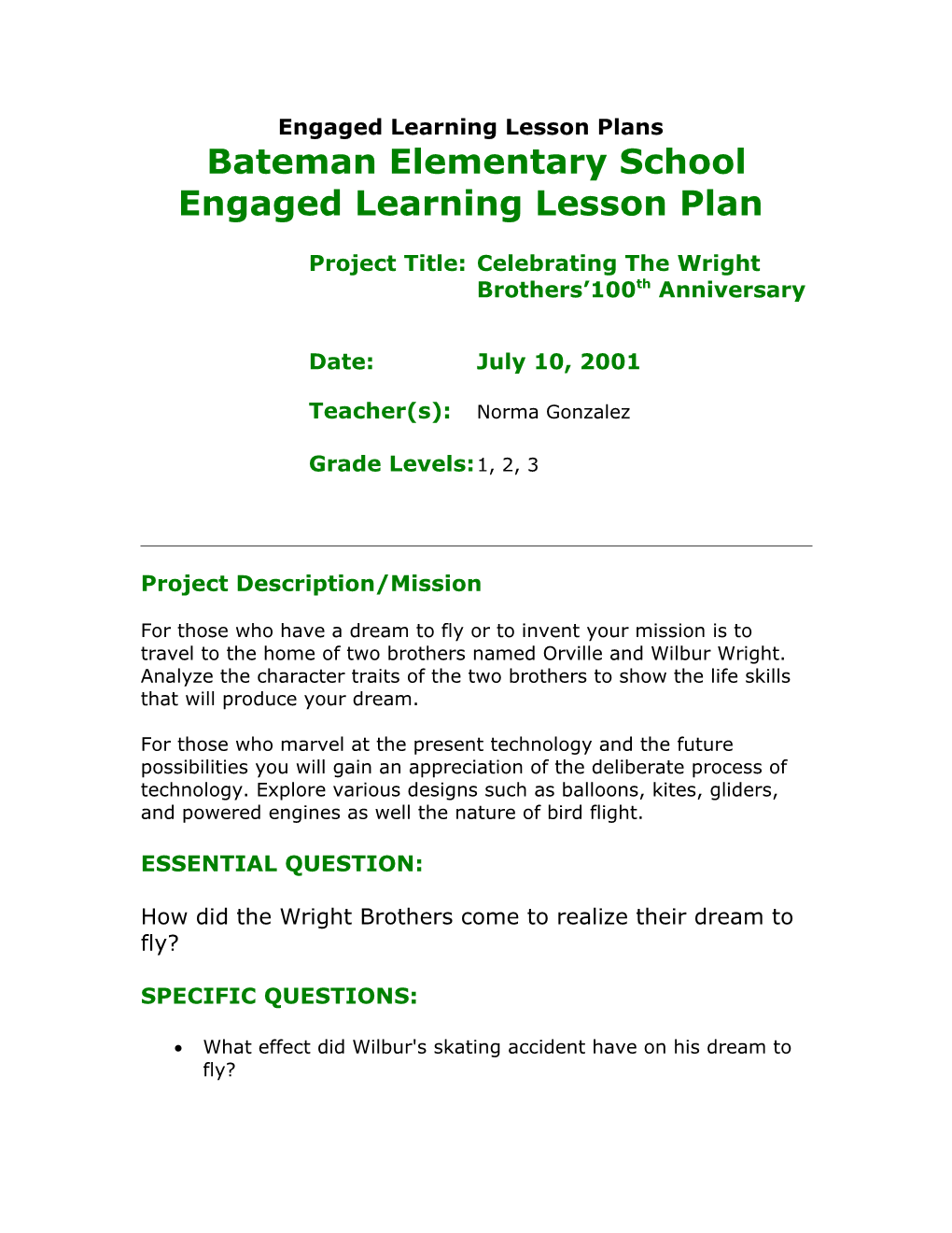 Engaged Learning Lesson Plan s2