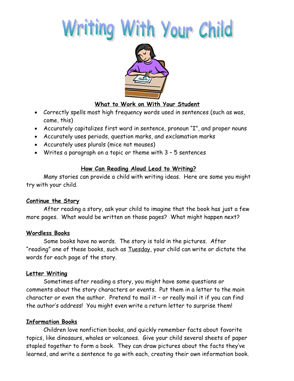What to Work on with Your Student