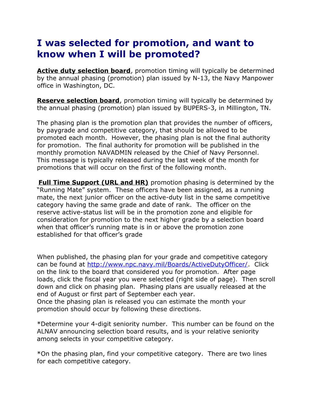 I Was Selected for Promotion, and Want to Know When I Will Be Promoted