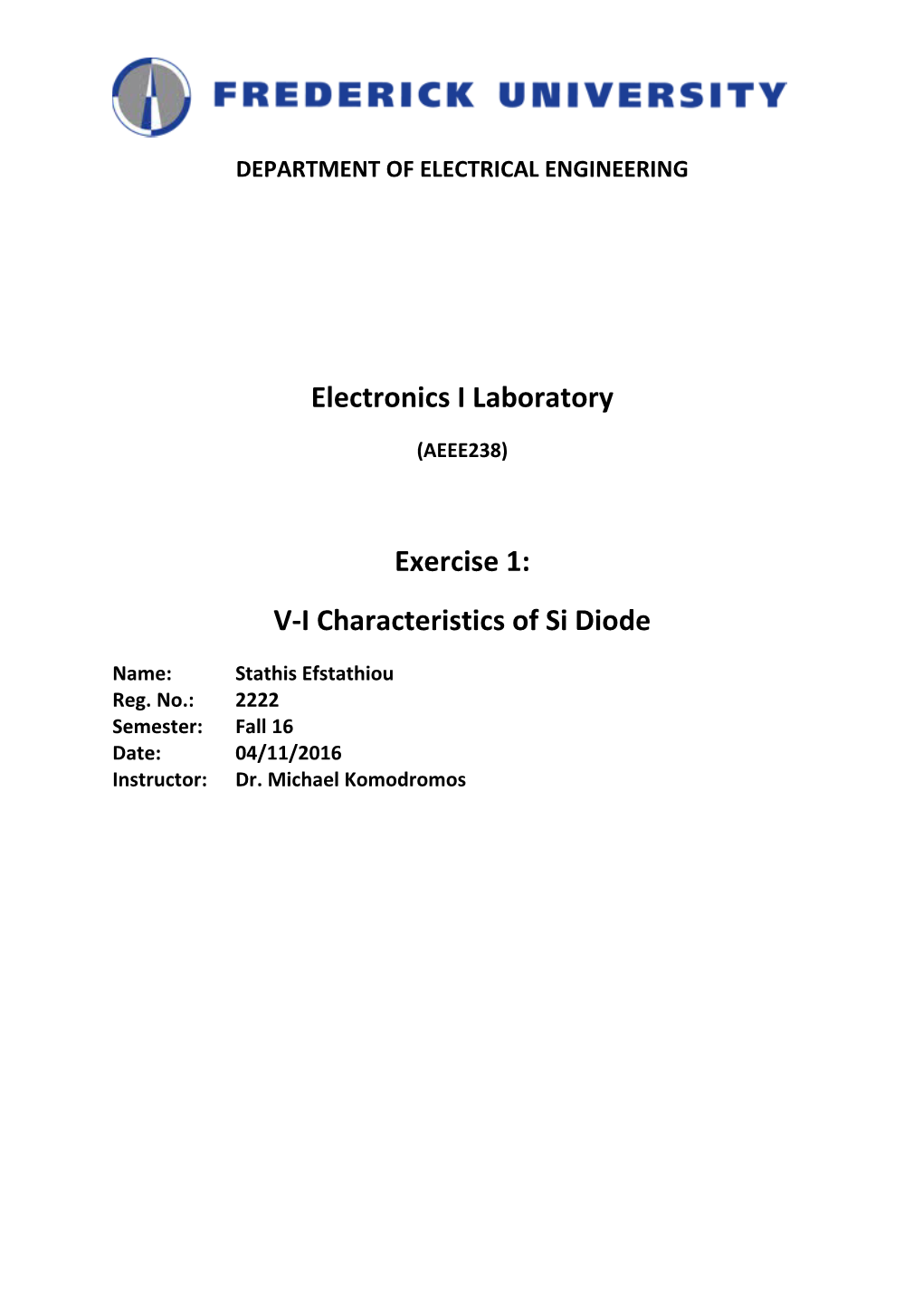 Electronics I Laboratory
