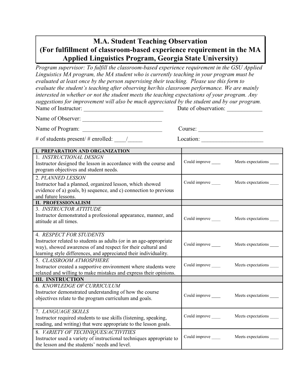 Department of Applied Linguistics/ESL