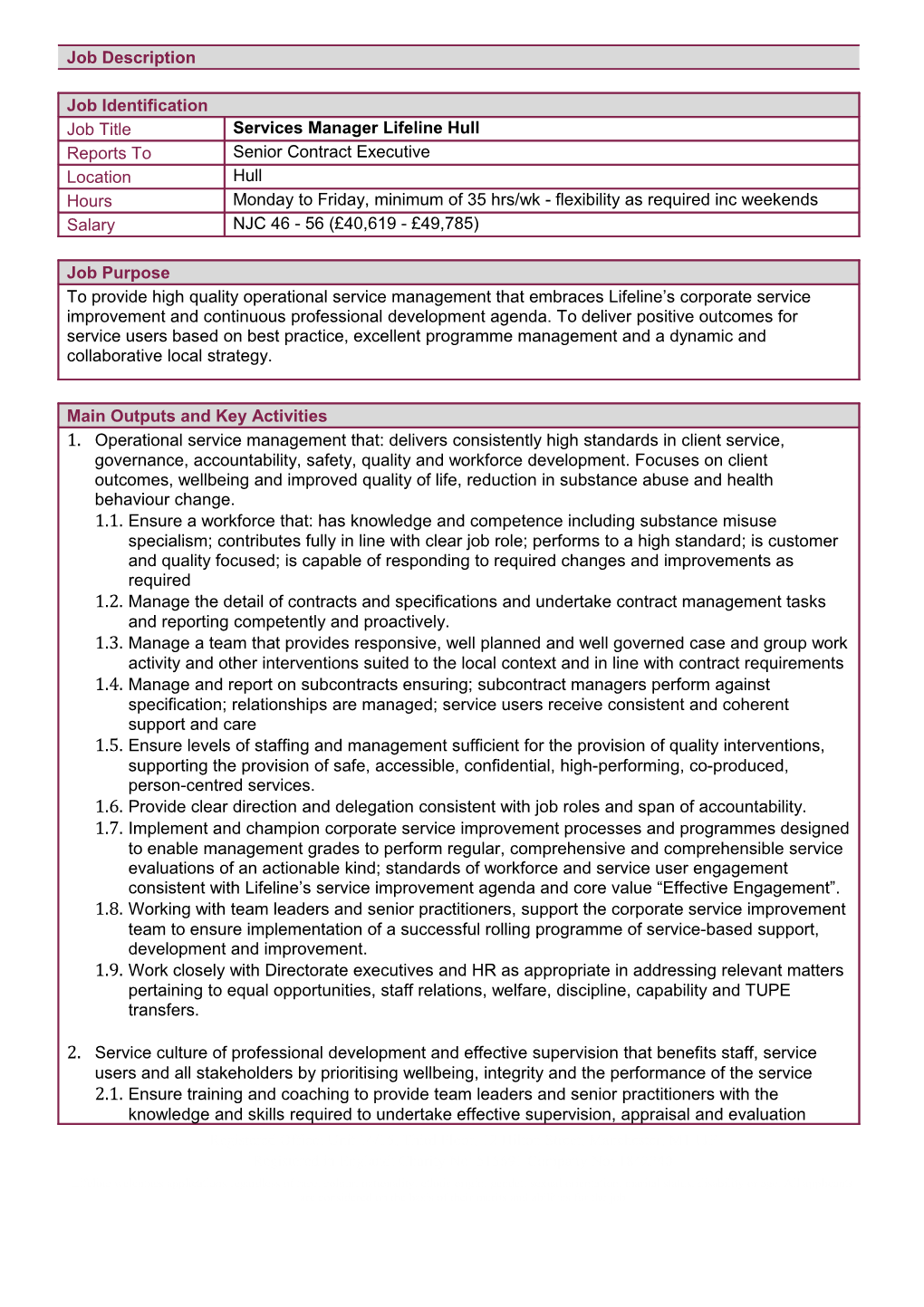 Lifeline Project: Application Form September 2016