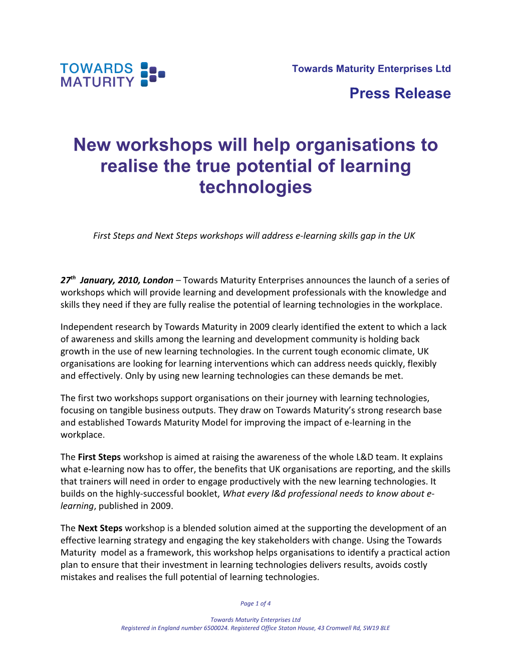 New Workshops Will Help Organisations to Realise the True Potential of Learning Technologies