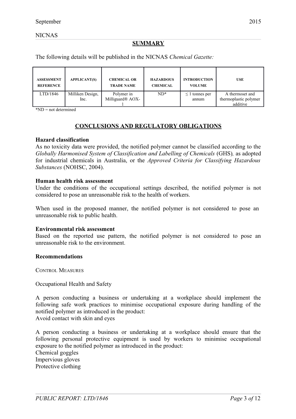 National Industrial Chemicals Notification and Assessment Scheme s29