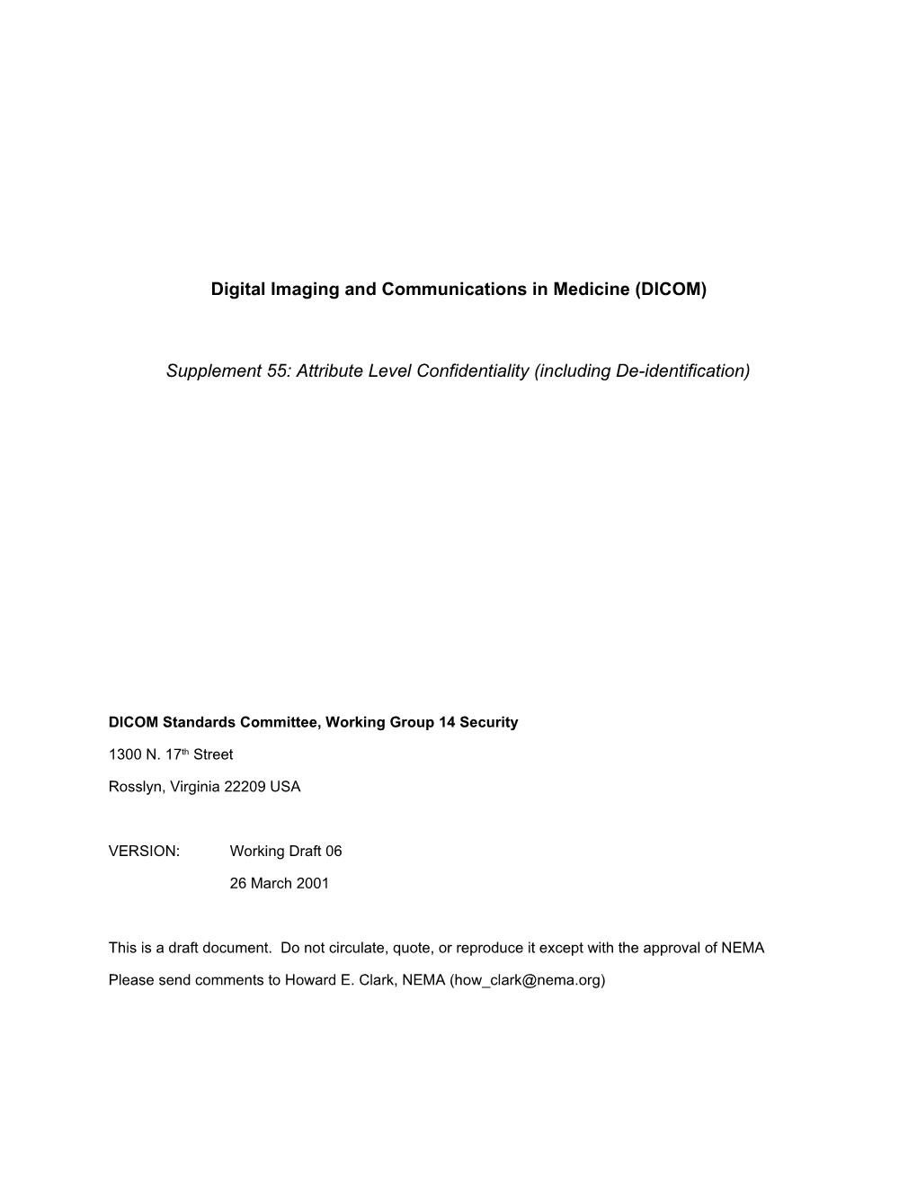 Digital Imaging and Communications in Medicine (DICOM) s1