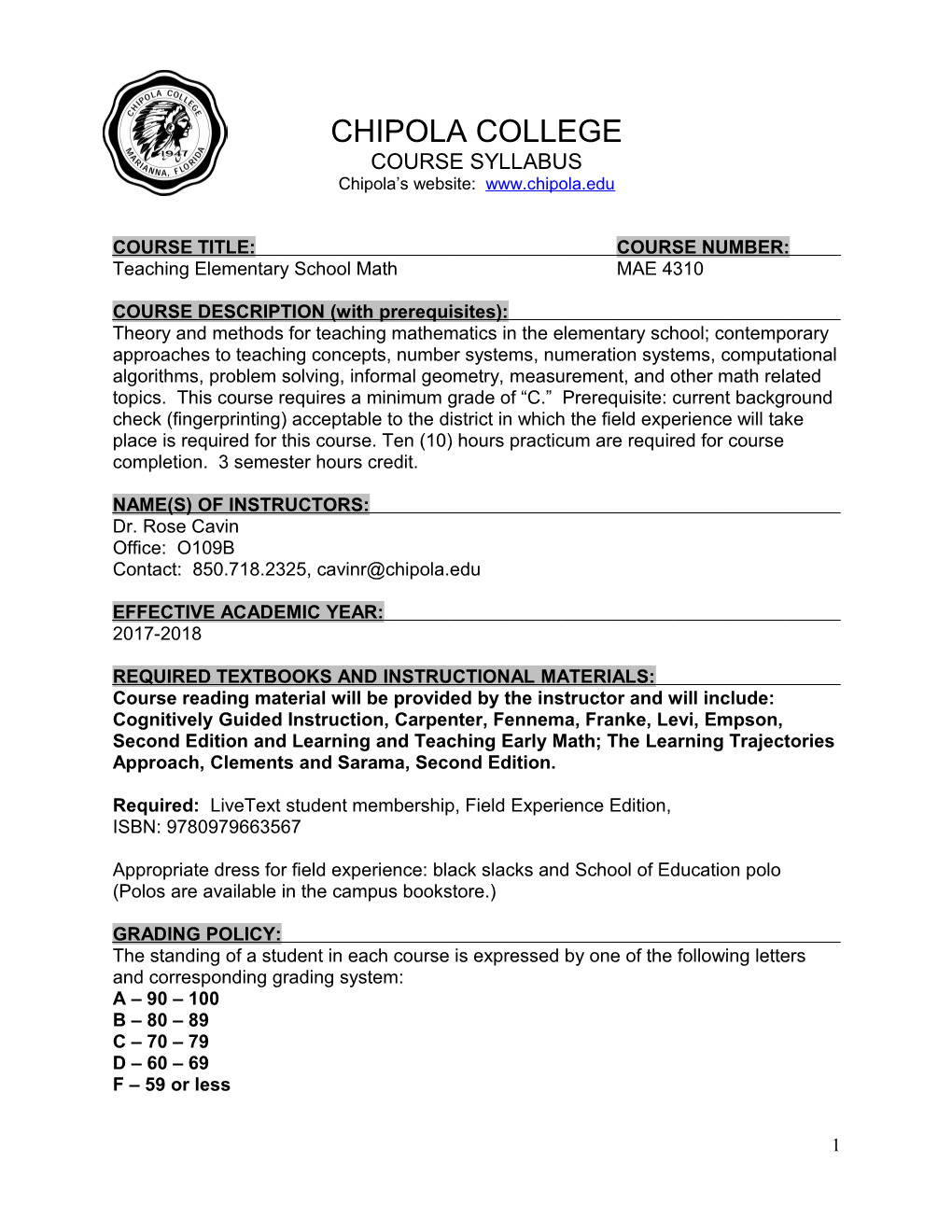 Course Title: Course Number s2