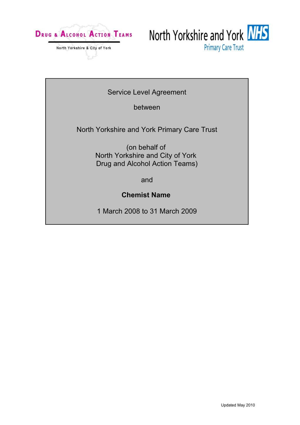 North Yorkshire Andyork Primary Care Trust